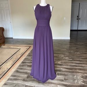 Purple Bridesmaid full length dress